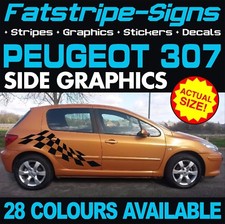 to fit PEUGEOT 307 GRAPHICS STRIPES DECALS STICKERS GTI PUG ESTATE CC 1.4 1.6