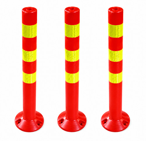Bollard plastic warnpfosten - 3x,