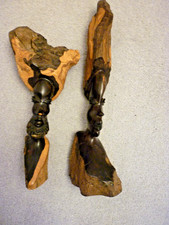 Carved African woman's head