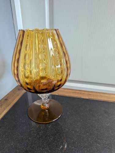 Vintage amber glass - vintage, large