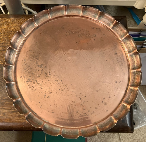 Vintage copper tray - vintage, arts
