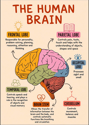Laminated human brain - a4,