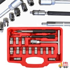 17pc Diesel Injector Seat Cutter Reamer Universal Reface Tool Kit FREE NEXT DAY