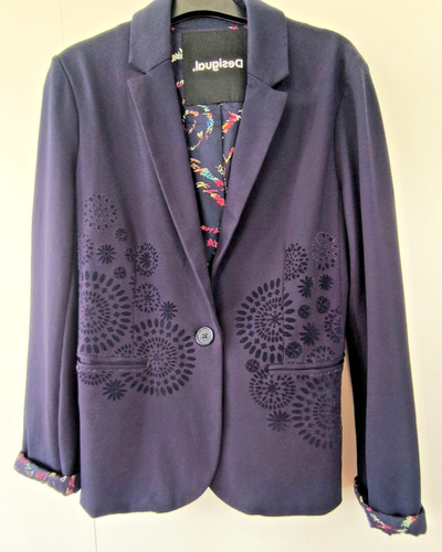 Desigual navy blue blazer - blue,