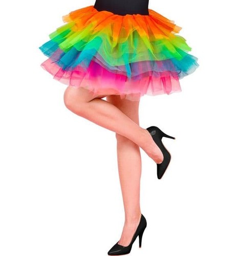 Rainbow tulle tutu skirt adult - tulle,