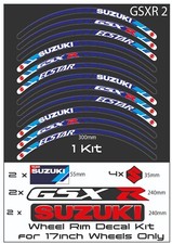 SUZUKI GSXR  Motorcycle Wheel Rim Stickers Decals Stripes Kit.