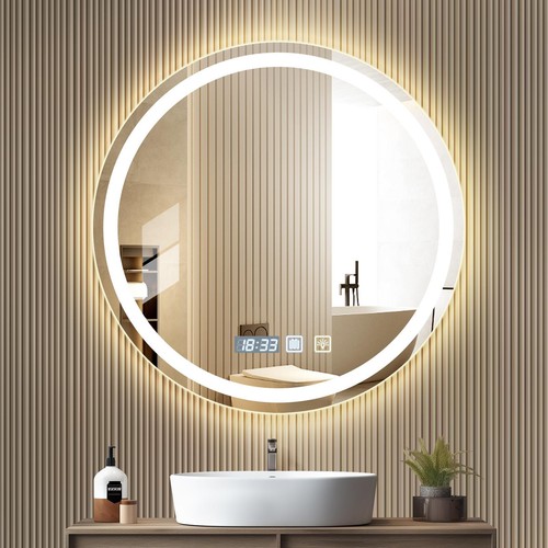 Round led bathroom wall - bathroom,