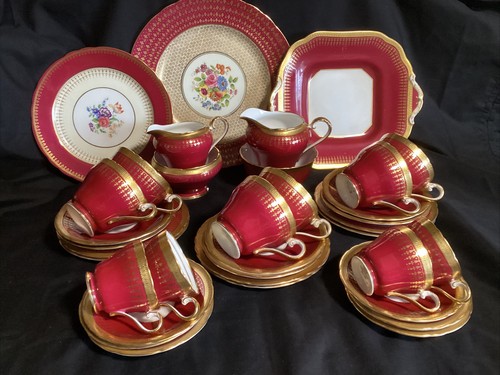 Aynsley red heavy gold - aynsley, &