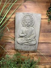 STONE GARDEN BUDDHA ORIENTAL WALL PLAQUE HANGING GIFT ORNAMENT