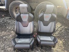 FIESTA ST180 HALF LEATHER GREY RECARO SEATS FULL SET FRONT AND REAR