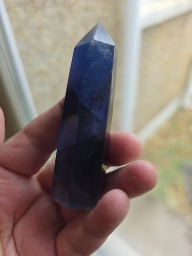 Blue fluorite crystal tower - fluorite,