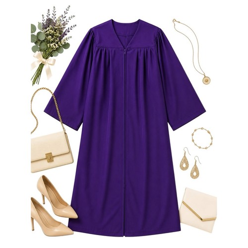 Jostens purple graduation gown - jostens,