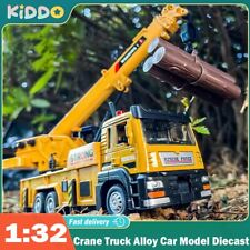 Crane Truck Toy Metal Cab Construction Trucks with Lights and Sound Construction
