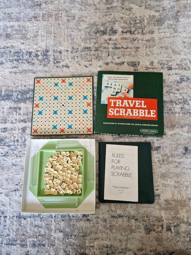 Vintage travel scrabble clip - scrabble,