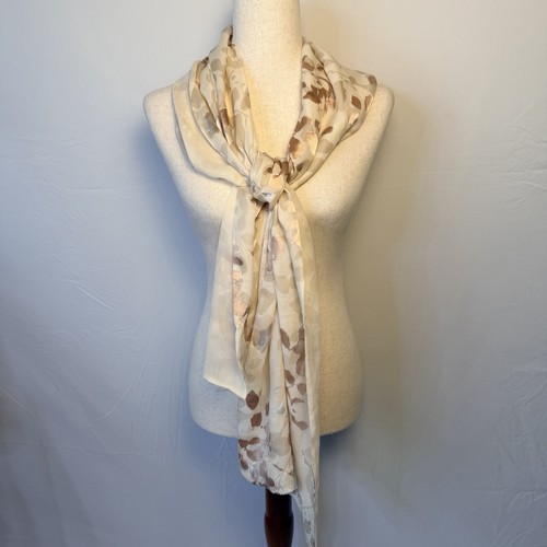 Elegant champagne silk - champagne, scarf
