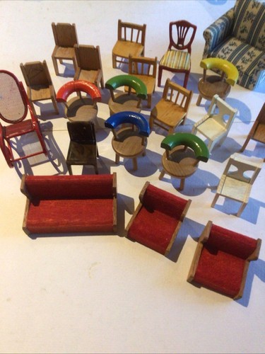 Dolls house furniture chairs - house,