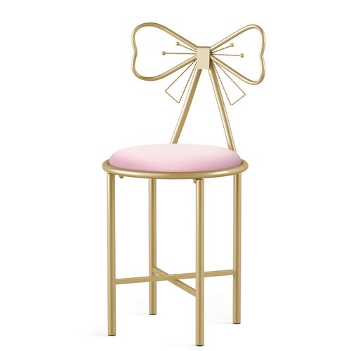 Pink white padded dressing - padded,