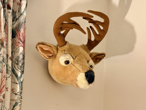 Plush stag deer head wall - plush,