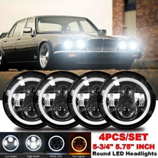 4Pcs 5.75" inch Round LED Headlights DRL High-Low Beam for Jaguar XJ6 XJS XJ12