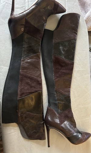 Moda pelle knee high boots - moda,