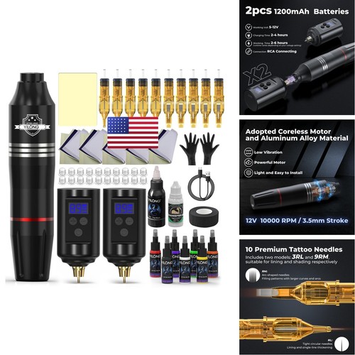 2pcs batteries wireless tattoo - wireless,