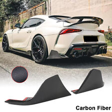 For 2019-2022 Toyota Supra A90 A91 MK5 Real Carbon Rear Bumper Lip Splitter Fins