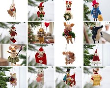 Felt Christmas Xmas Tree Hanging Decor - Cute Animals - Stocking Filler, Favours