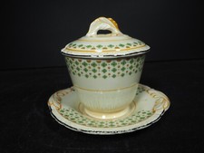 Vintage Newhall Pottery Mustard Pot, Lid & Saucer "Diana Shape"  Very Pretty