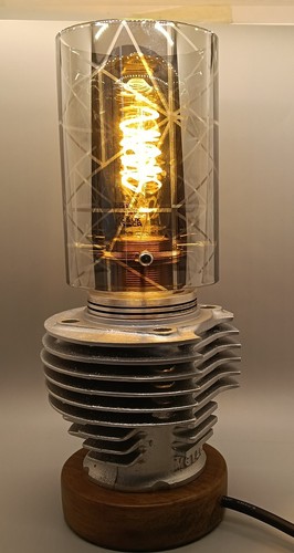 Bespoke table lamp from engine - table,