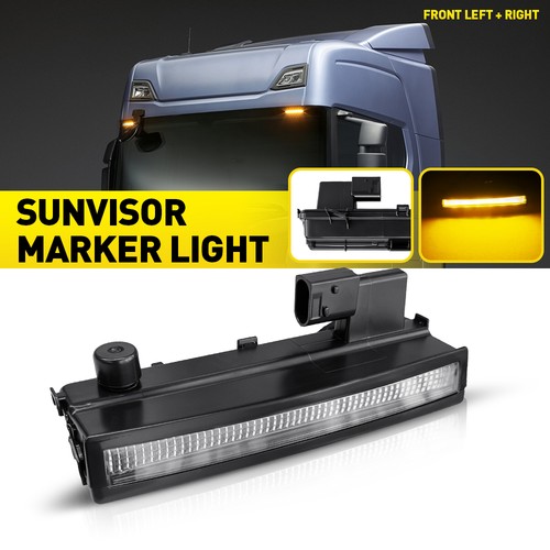 White amber sunvisor - white/amber, led