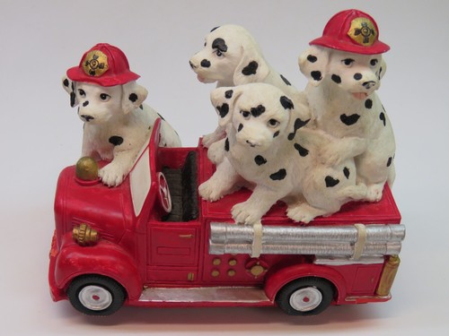 Firetruck with dalmation dogs - dalmation,