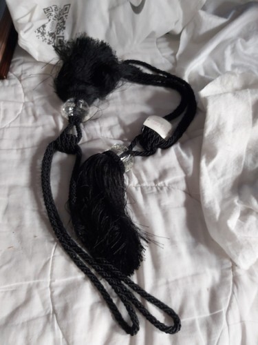 Black curtain rope - curtain, backs