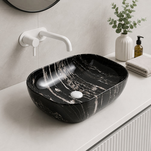 Gloss black marble effect - gloss,