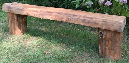 Log bench rustic - , wood