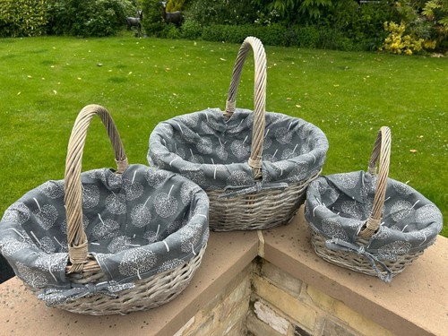 Grey wicker shopper - grey,