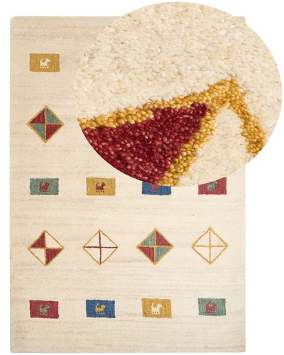 Wool gabbeh area rug - gabbeh, 230
