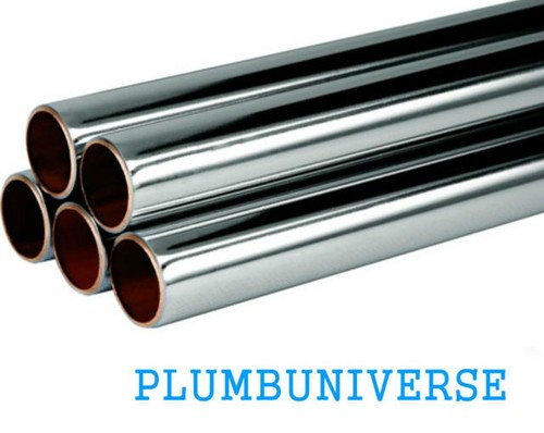 Chrome plated copper - chrome, pipe