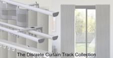 290cm Hidden Curtain Track Discrete White Metal Top Fix for Home Camper Caravans