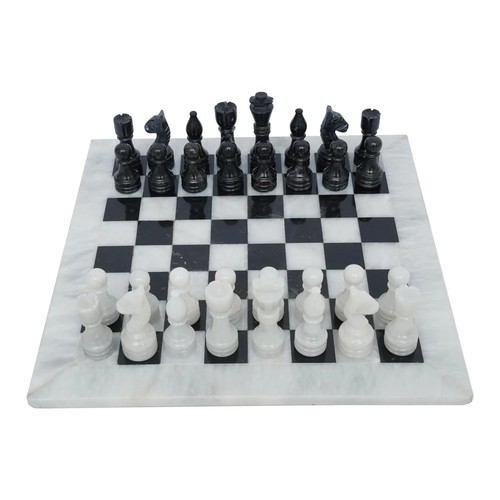 Marble chess set white - &, black