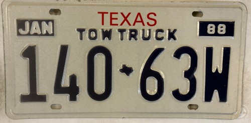 Tow truck license - plate, towing