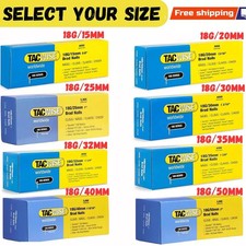 Tacwise 18G Galvanised Brad Nails 15–50mm for Air Nail Gun Woodworking