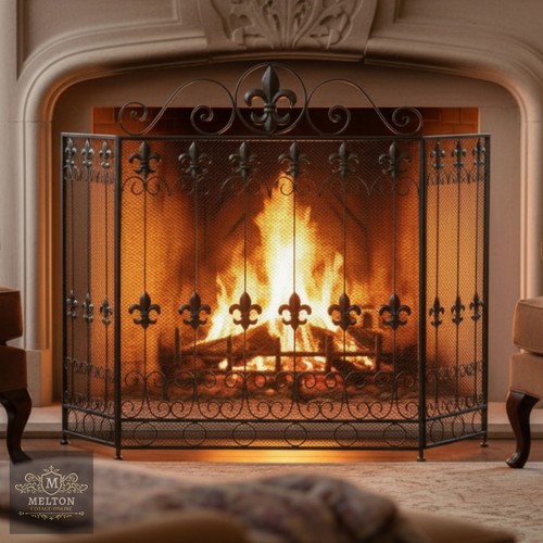 Black large fleur lys - fleur, fire