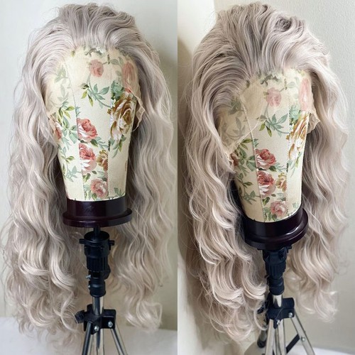 Silver grey soft glueless lace - soft,