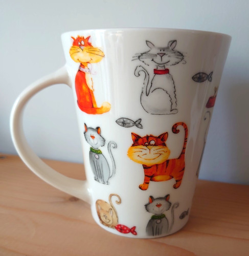 Cat design mug multicats - cat,