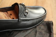 Gucci Black Leather Silver Bit