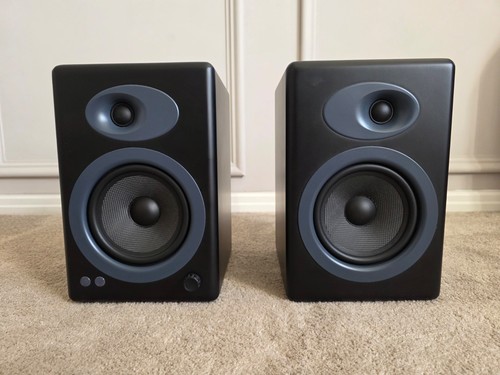 Audioengine black speakers - a5+,