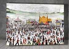 L. S. Lowry Fun Fair at Daisy Nook CANVAS PAINTING ART PRINT POSTER 1600