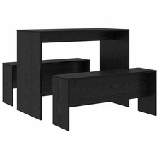 vidaXL Dining Set 2 pcs Black