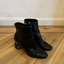 zara basic ankle boots gold detail block Heel Size  6 / 39 See Desc