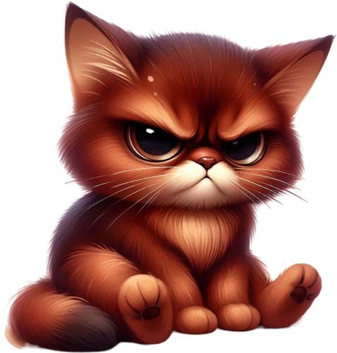 Funny grumpy kitten cat wall - kitten,